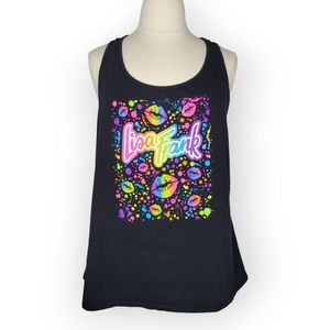 Hot Topic Lisa Frank 90's Black Tank Top Size 2